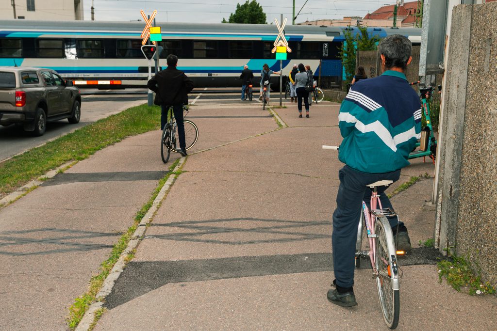 Újlak utcai vasúti átjáró Győrben