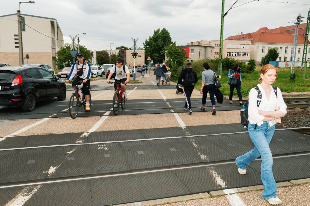 Újlak utcai vasúti átjáró Győrben
